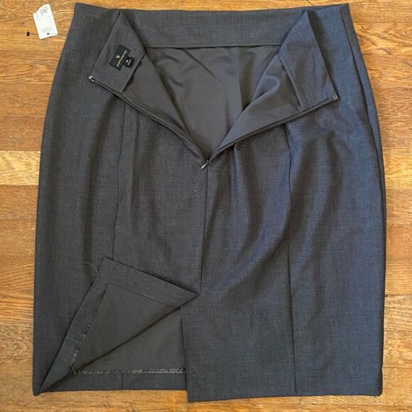 NWT Worthington Gray Knee Length Pencell Skirt Women Size 18 - Picture 3 of 5